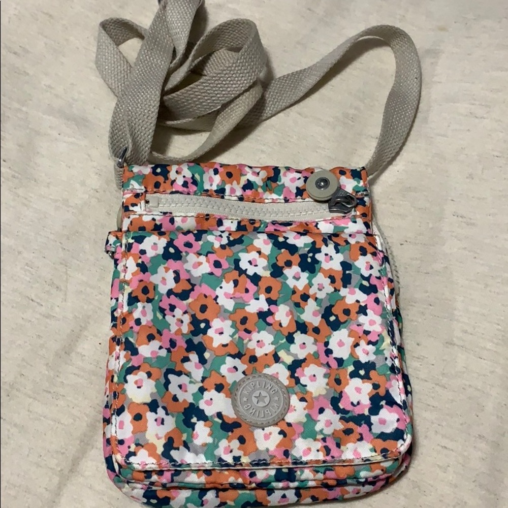 Canvas Kipling Floral Crossbody